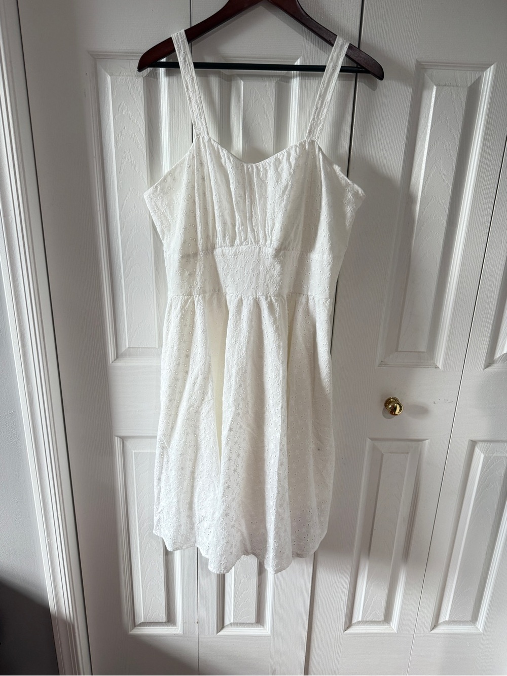 White Eyelet Sundress with Spaghetti Straps